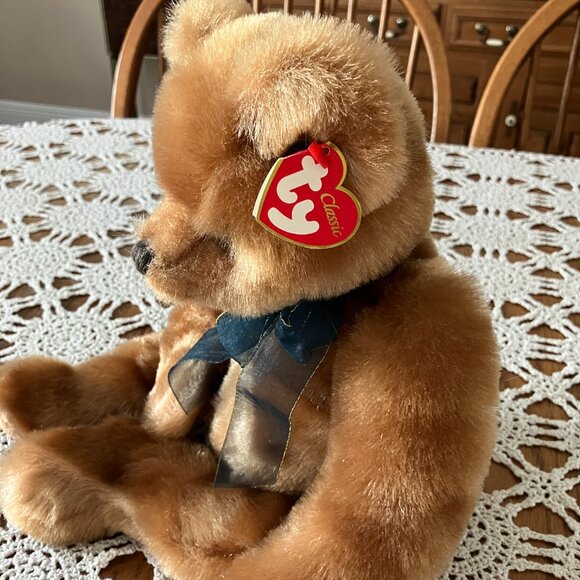 Vintage Retired 1999 TY Classic Plush Bear with Tags Yesterbear - Picture 5 of 6